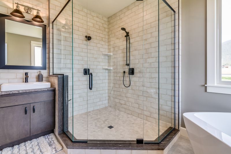 Wide Glass Shower Installation